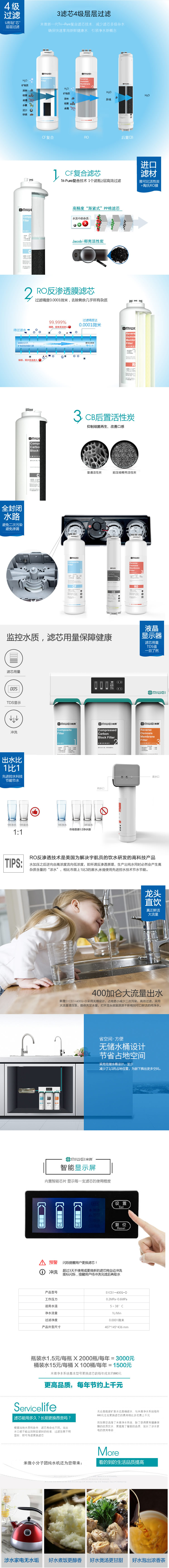 米微小分子团纯水机S1CS1-400G-D