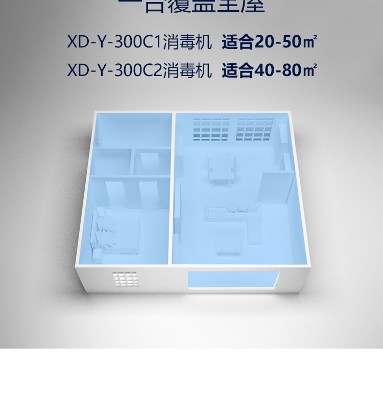 臭氧空气消毒机XD-Y-300C1【5g】50平米以内