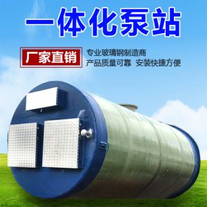 玻璃钢一体化预制泵站自动远程控制地埋式雨水泵站污水提升设备