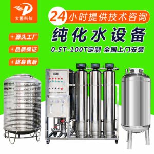 食品饮料用双级反渗透纯化水设备卫生级制药试剂纯化水系统水处理