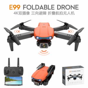 E99pro航拍无人机4k高清双摄像三面避障遥控飞机K3折叠跨境飞行器