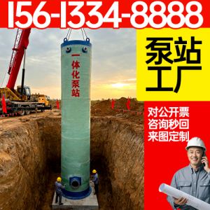 玻璃钢一体化泵站 排水提升泵站 地埋式智慧轴流集成泵站 聚合物