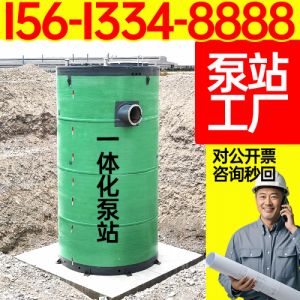 一体化雨水提升泵站 防腐市政排污 工业领域 一体化泵站 玻璃钢泵站