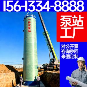 一体化提升泵站 一体化污水泵站   城市污水处理  保聚玻璃钢