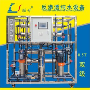 陆升0.5吨/小时双级RO膜过滤纯净水设备